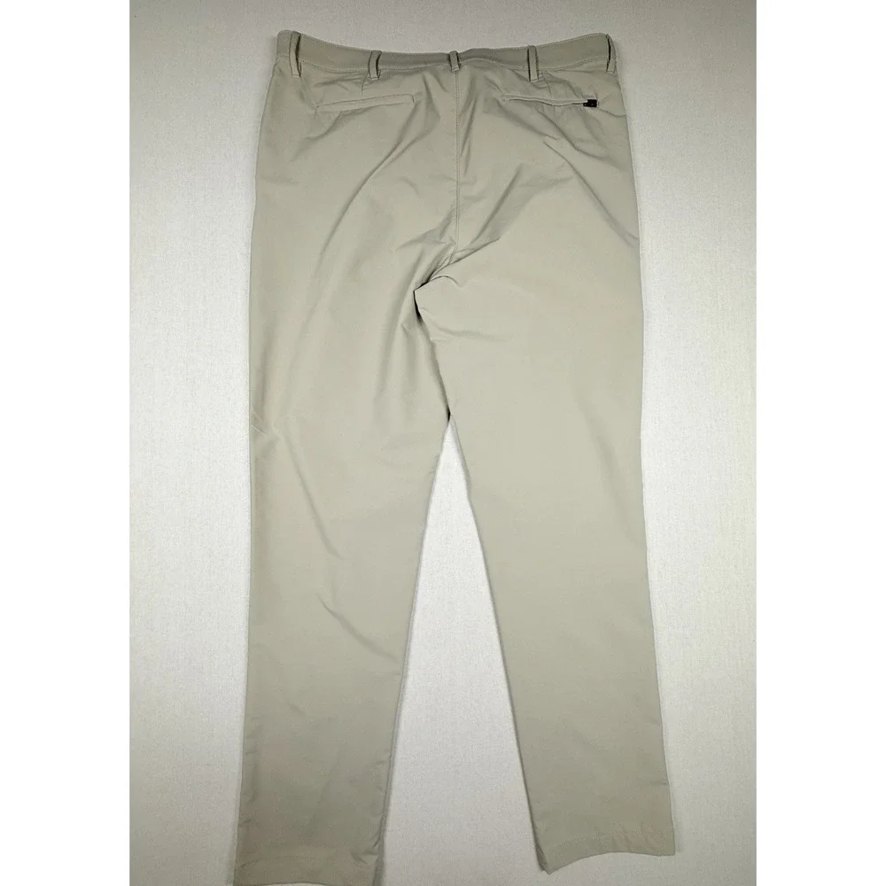Banana Republic City Pants Men 40x34 (38x32) Tan‎ Slim Fit Performance Preppy